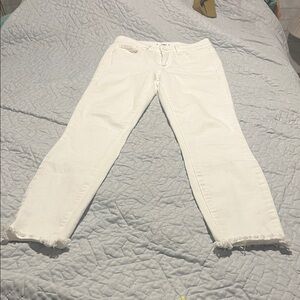 PAIGE Women's Cropped White Jeans